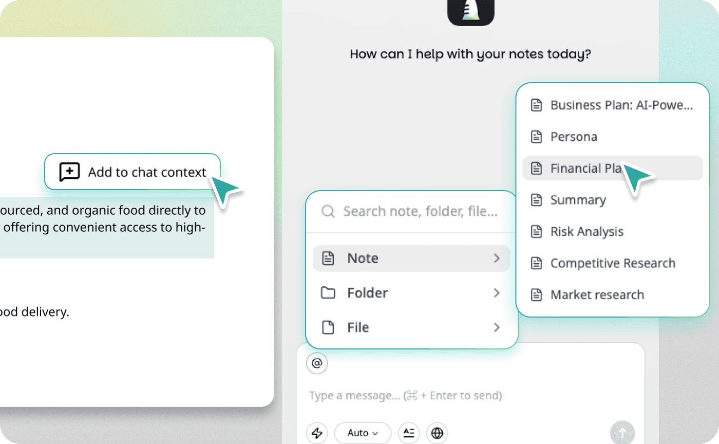 Generate content from files and notes